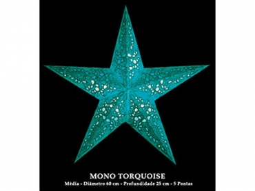 Candeeiro Estrela Starlightz Mono Turquoise